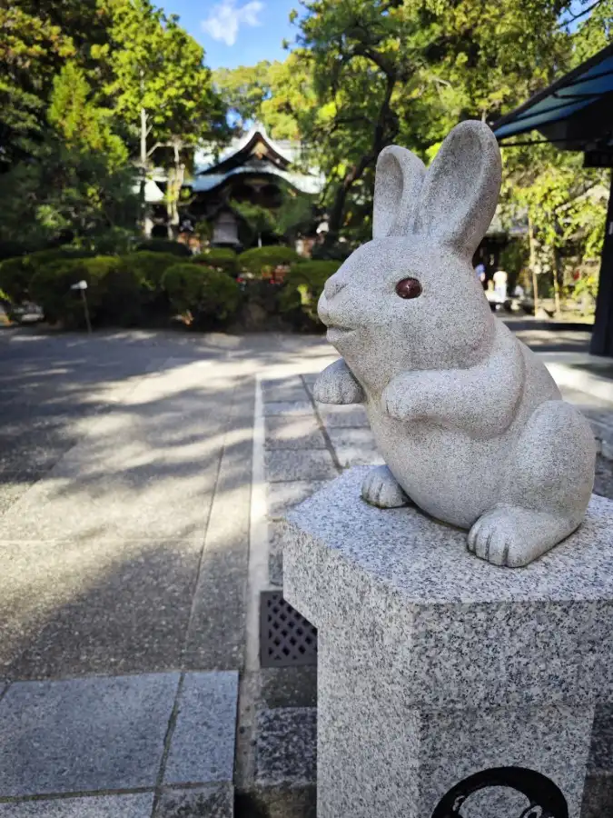 Okasaki Jinja Shrine symbol rabbit