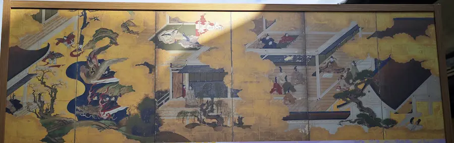 Tale of Genji folding screen owned by Shinjuan